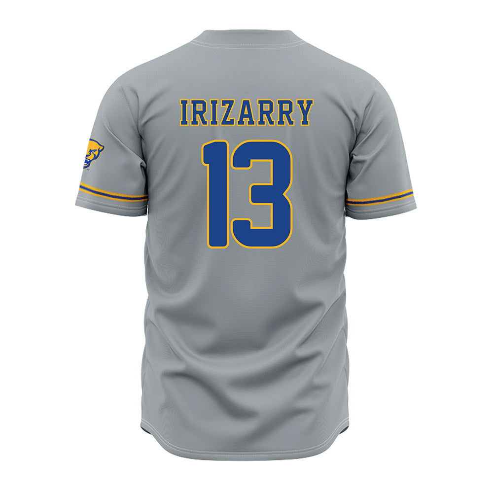 Pittsburgh - NCAA Baseball : Julian Irizarry - Grey Jersey-1