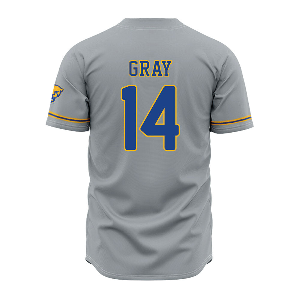 Pittsburgh - NCAA Baseball : Mikey Gray - Grey Jersey-1