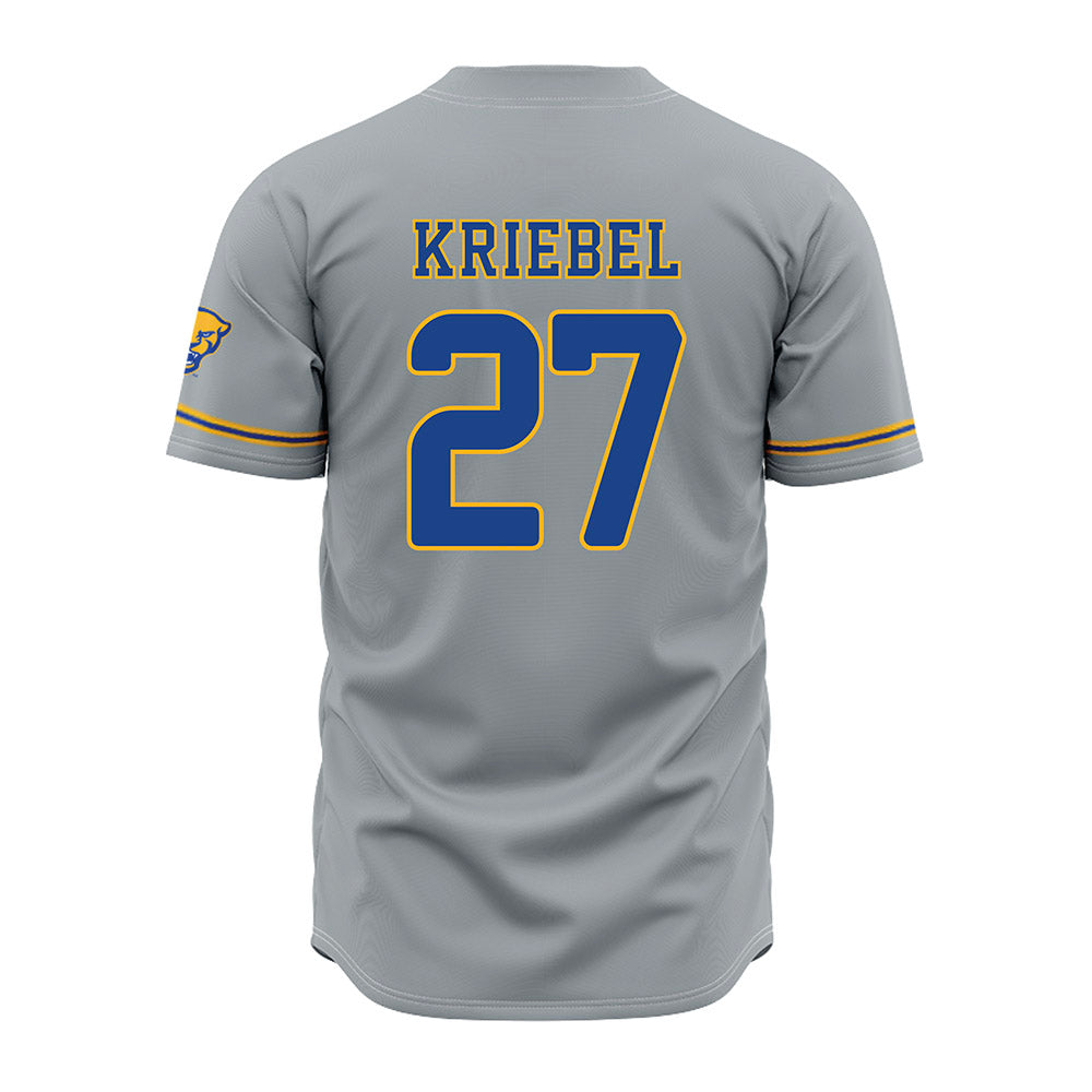 Pittsburgh - NCAA Baseball : Chase Kriebel - Grey Jersey-1
