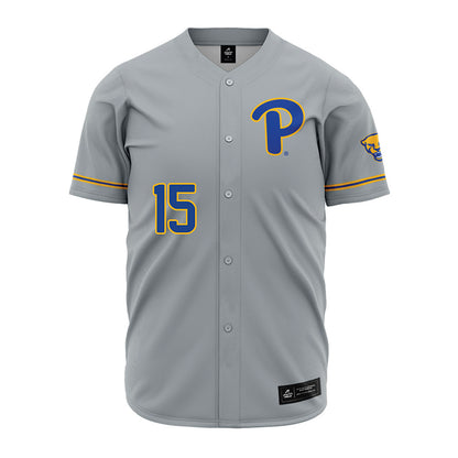 Pittsburgh - NCAA Baseball : joey ciancimino - Grey Jersey-0