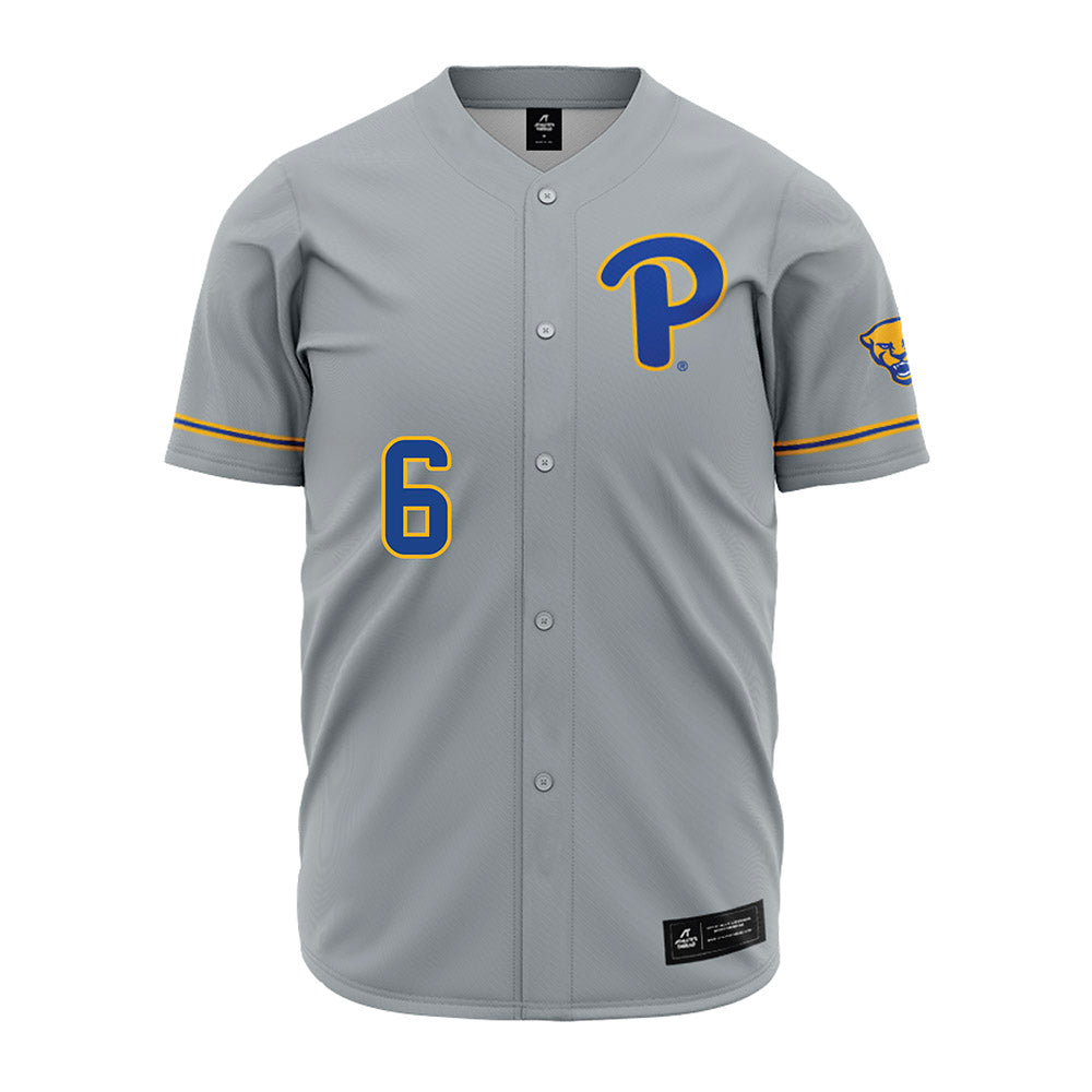 Pittsburgh - NCAA Baseball : John Badala - Grey Jersey-0