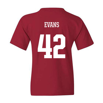Arkansas - NCAA Football : Jeremy Evans - Youth T-Shirt-1