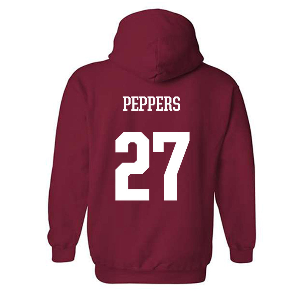 Arkansas - NCAA Women's Volleyball : Journey Peppers - Classic Shersey Hooded Sweatshirt-1