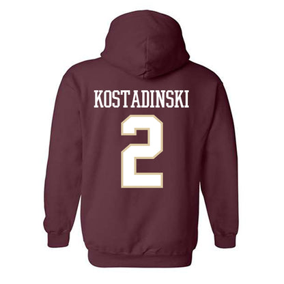 Boston College - NCAA Men's Ice Hockey : Kristian Kostadinski - Classic Shersey Hooded Sweatshirt-1