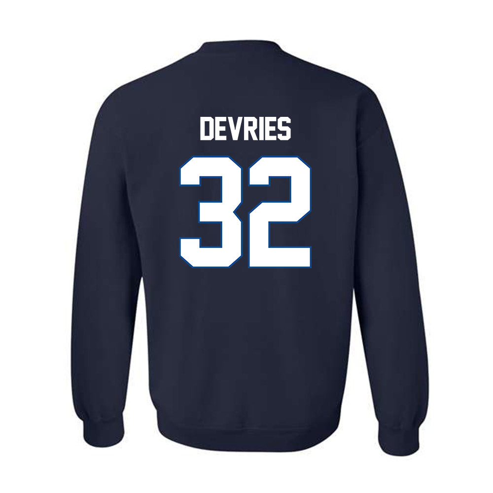 BYU - NCAA Football : Cannon DeVries - Classic Shersey Crewneck Sweatshirt-1