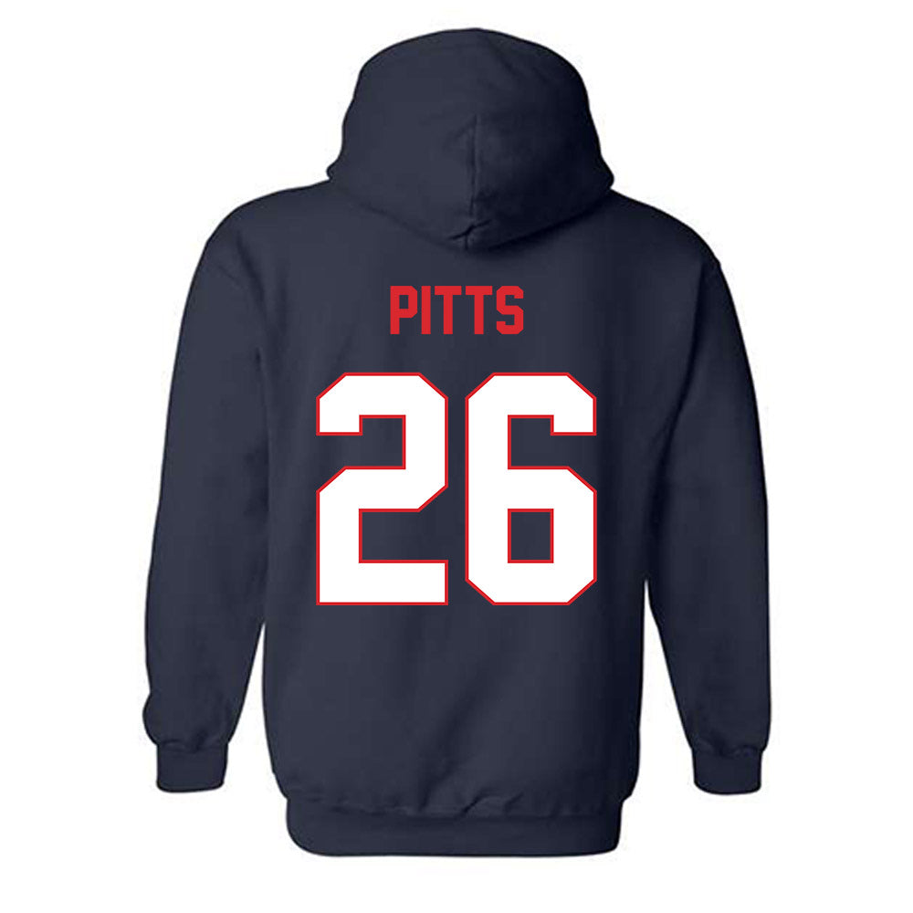 UConn - NCAA Baseball : Joe Pitts - Classic Shersey Hooded Sweatshirt-1