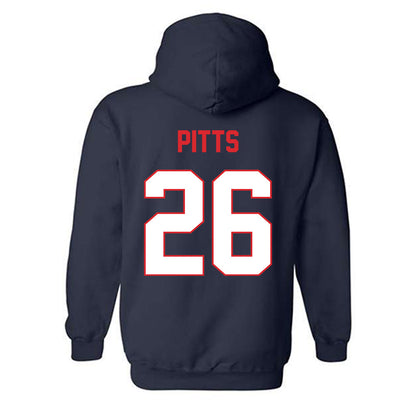 UConn - NCAA Baseball : Joe Pitts - Classic Shersey Hooded Sweatshirt-1