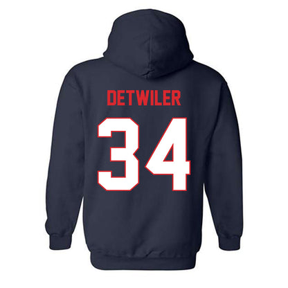 UConn - NCAA Baseball : Bryce Detwiler - Classic Shersey Hooded Sweatshirt-1