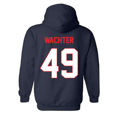 UConn - NCAA Baseball : Nater Wachter - Classic Shersey Hooded Sweatshirt-1