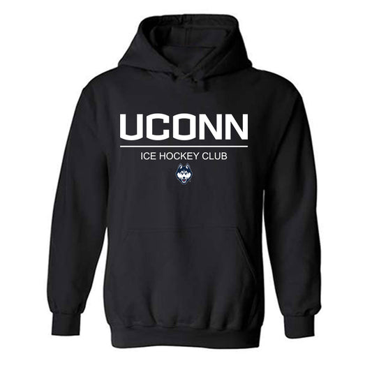 UConn - NCAA Men's Ice Hockey : Carlin Dezainde - Classic Shersey Hooded Sweatshirt-0