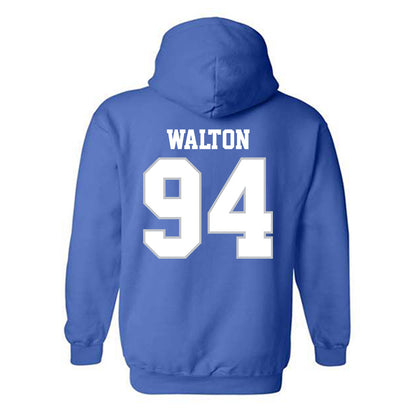 MTSU - NCAA Football : Jack Walton - Generic Shersey Hooded Sweatshirt-1