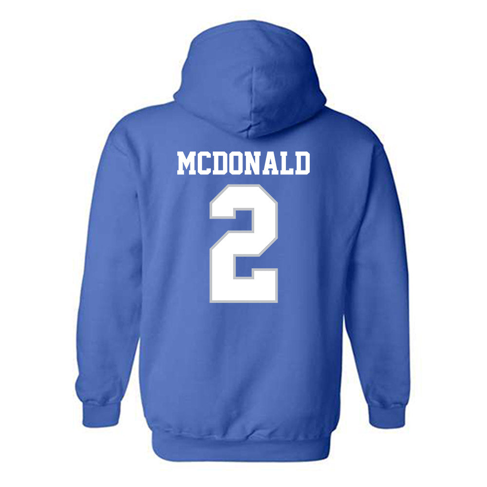 MTSU - NCAA Football : DeArre McDonald - Generic Shersey Hooded Sweatshirt