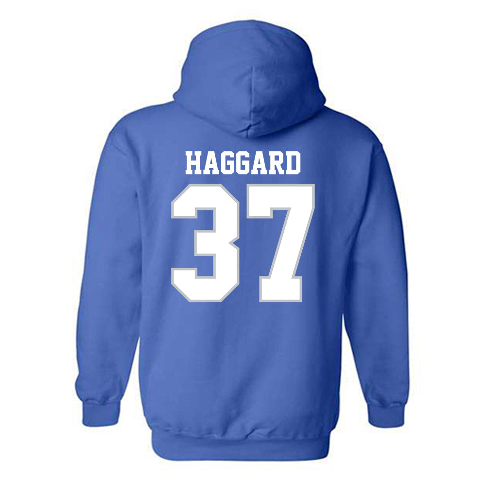 MTSU - NCAA Football : Justis Haggard - Generic Shersey Hooded Sweatshirt-1