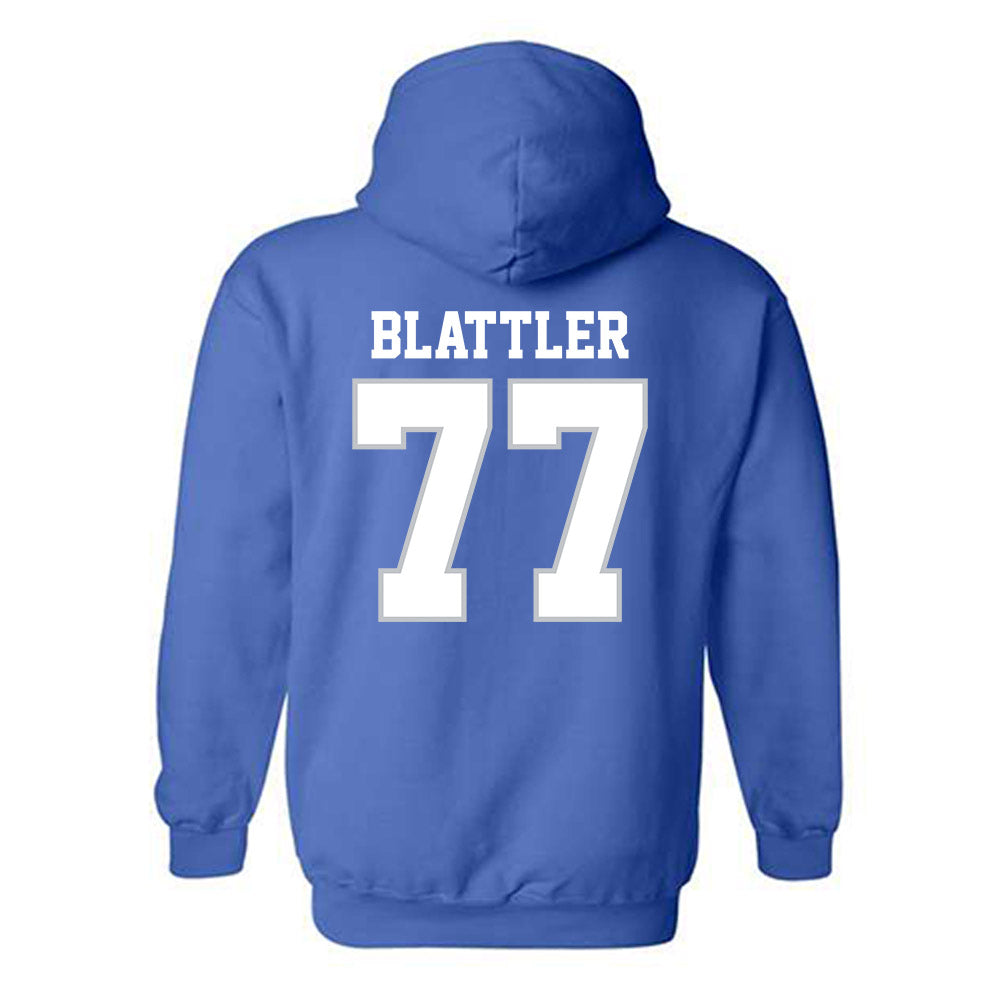 MTSU - NCAA Football : Diego Blattler - Generic Shersey Hooded Sweatshirt-1