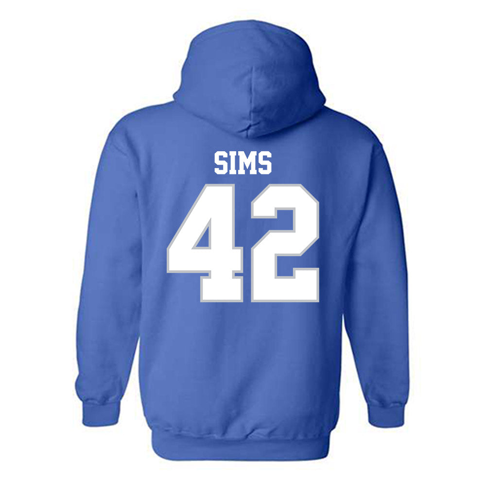MTSU - NCAA Football : Lagarrius Sims - Generic Shersey Hooded Sweatshirt-1
