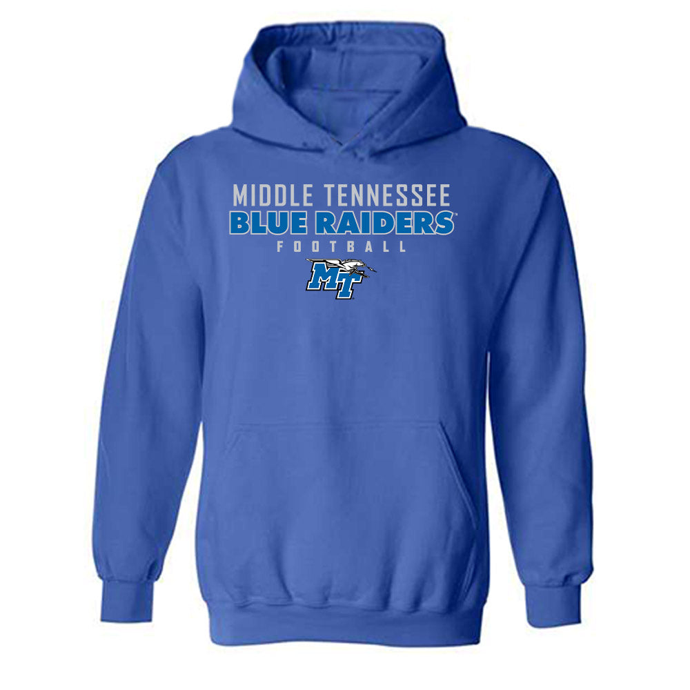 MTSU - NCAA Football : Chase Davis - Generic Shersey Hooded Sweatshirt-0