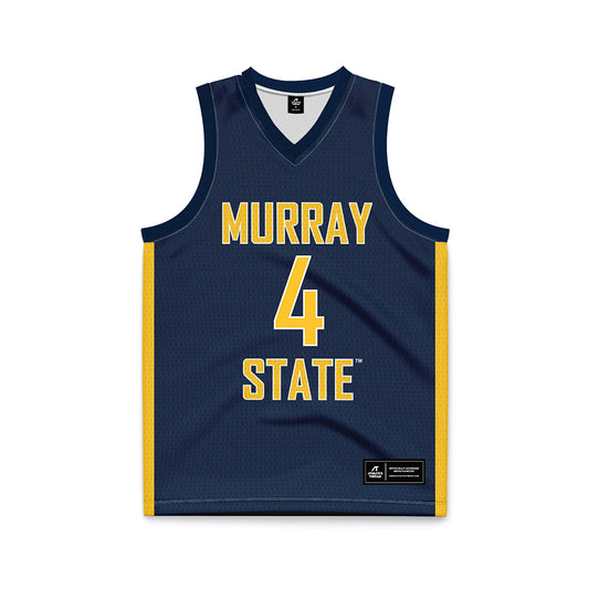 Murray State - NCAA Men's Basketball : Tristian Ford - Blue Basketball Jersey-0