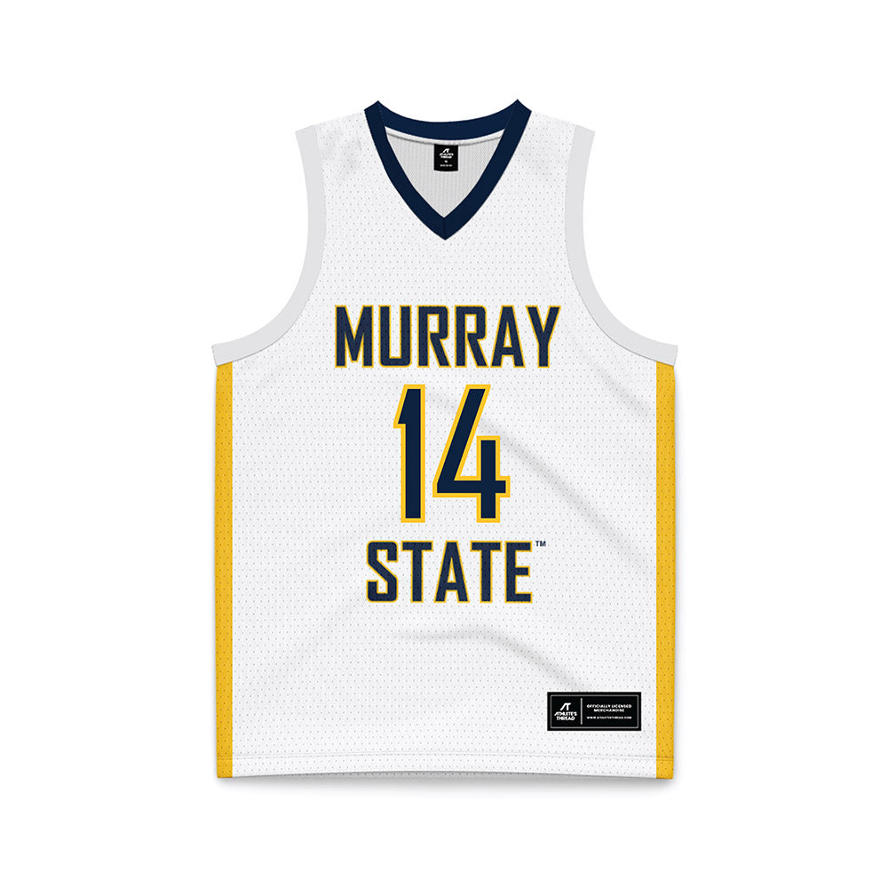 Murray State - NCAA Men's Basketball : Lachlan Crate - White Basketball Jersey-0