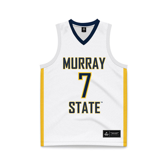 Murray State - NCAA Men's Basketball : Ben Shtolzberg - White Basketball Jersey-0