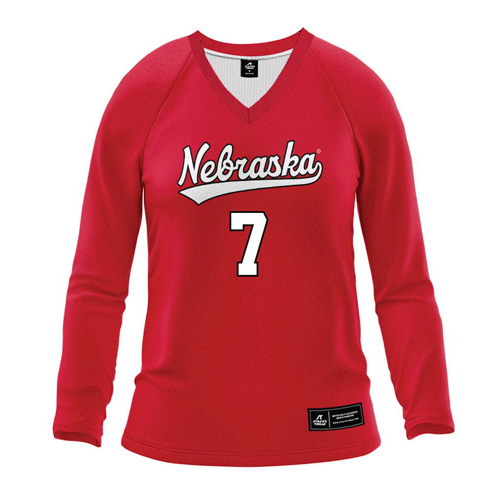 Nebraska - NCAA Women's Volleyball : Skyler Pierce - Red Volleyball Jersey-0