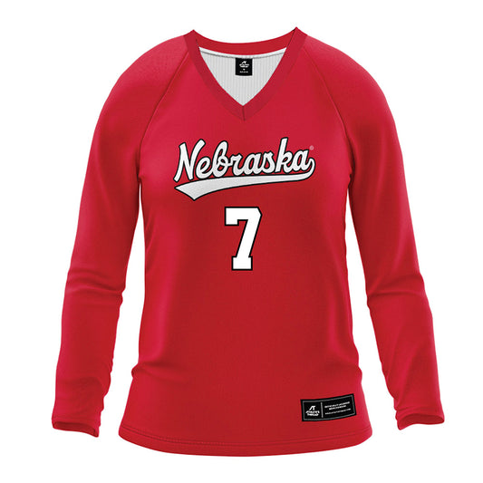 Nebraska - NCAA Women's Volleyball : Skyler Pierce - Red Volleyball Jersey-0