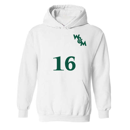 William & Mary - NCAA Men's Soccer : Evan Rabush - Replica Shersey Hooded Sweatshirt-0