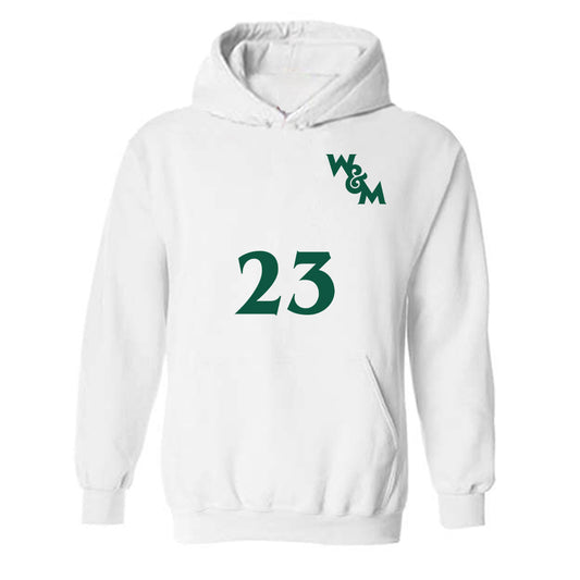 William & Mary - NCAA Men's Soccer : Michael DiOrio - Replica Shersey Hooded Sweatshirt-0