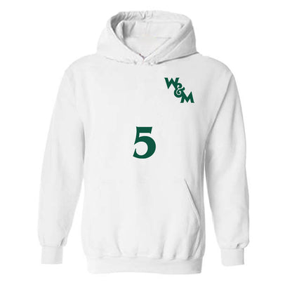 William & Mary - NCAA Men's Soccer : Noah Hiort-Wright - Replica Shersey Hooded Sweatshirt-0
