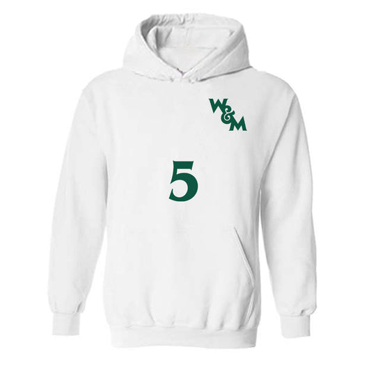William & Mary - NCAA Men's Soccer : Noah Hiort-Wright - Replica Shersey Hooded Sweatshirt-0