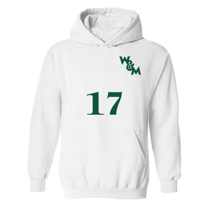 William & Mary - NCAA Men's Soccer : Damen Burney - Replica Shersey Hooded Sweatshirt-0