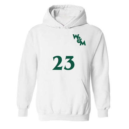William & Mary - NCAA Men's Soccer : Michael DiOrio - Replica Shersey Hooded Sweatshirt-0