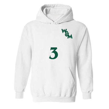 William & Mary - NCAA Men's Soccer : Damen Burney - Replica Shersey Hooded Sweatshirt-0