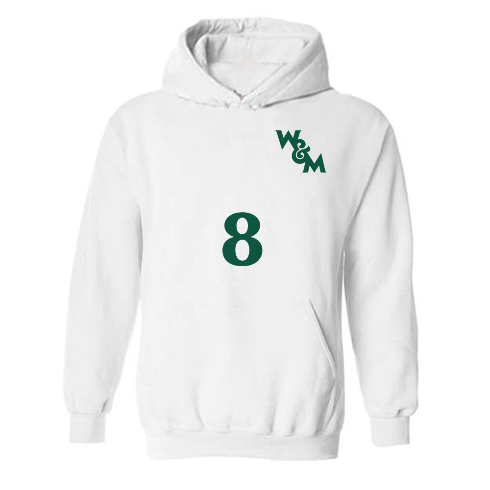 William & Mary - NCAA Men's Soccer : Beckham Harris - Replica Shersey Hooded Sweatshirt-0