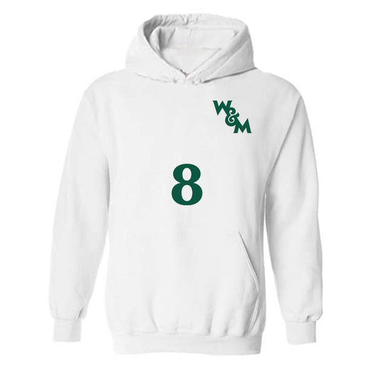 William & Mary - NCAA Men's Soccer : Beckham Harris - Replica Shersey Hooded Sweatshirt-0
