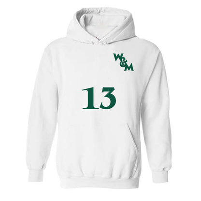 William & Mary - NCAA Men's Soccer : Alexander Garrison - Replica Shersey Hooded Sweatshirt-0