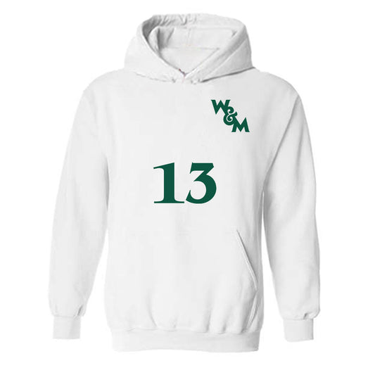 William & Mary - NCAA Men's Soccer : Alexander Garrison - Replica Shersey Hooded Sweatshirt-0