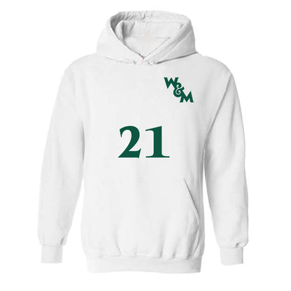 William & Mary - NCAA Men's Soccer : Beckham Harris - Replica Shersey Hooded Sweatshirt-0
