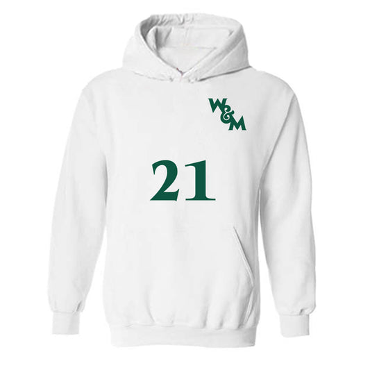 William & Mary - NCAA Men's Soccer : Beckham Harris - Replica Shersey Hooded Sweatshirt-0