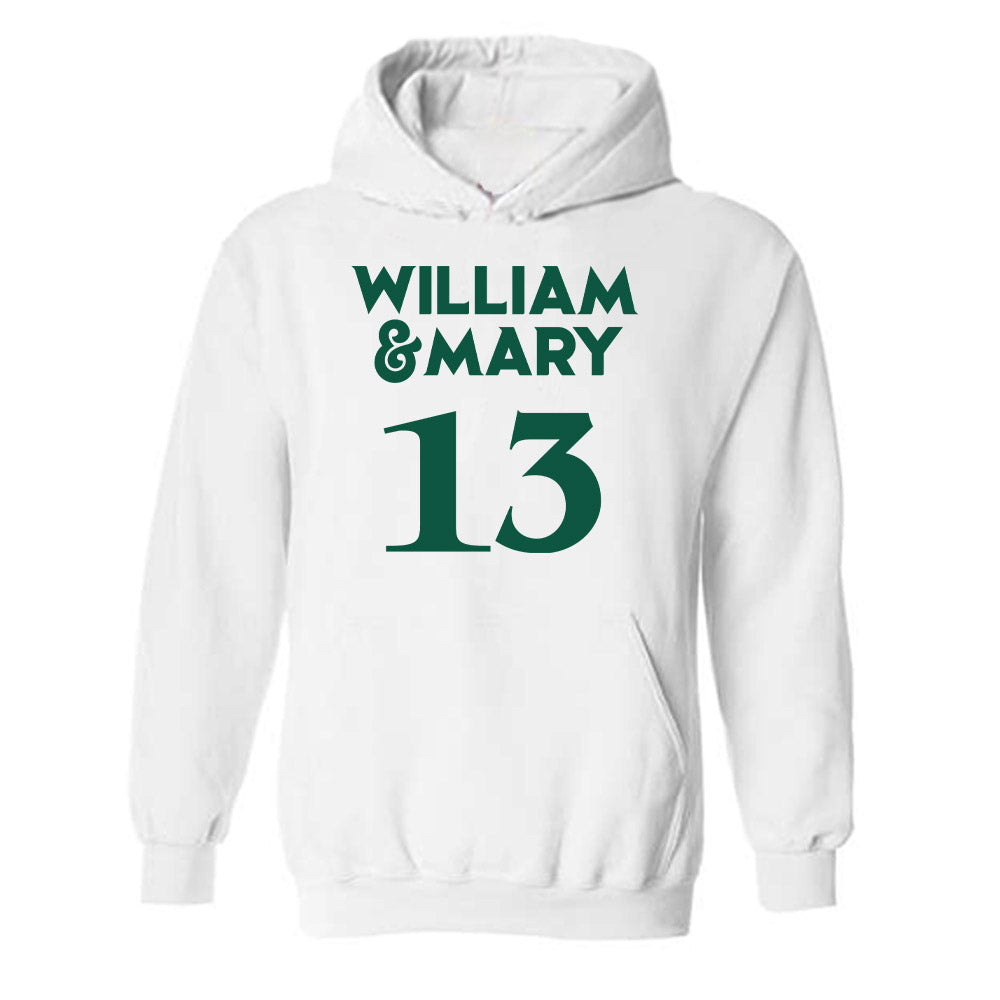 William & Mary - NCAA Women's Soccer : Ava Hanson - Replica Shersey Hooded Sweatshirt-0