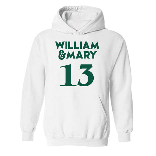 William & Mary - NCAA Women's Soccer : Ava Hanson - Replica Shersey Hooded Sweatshirt-0