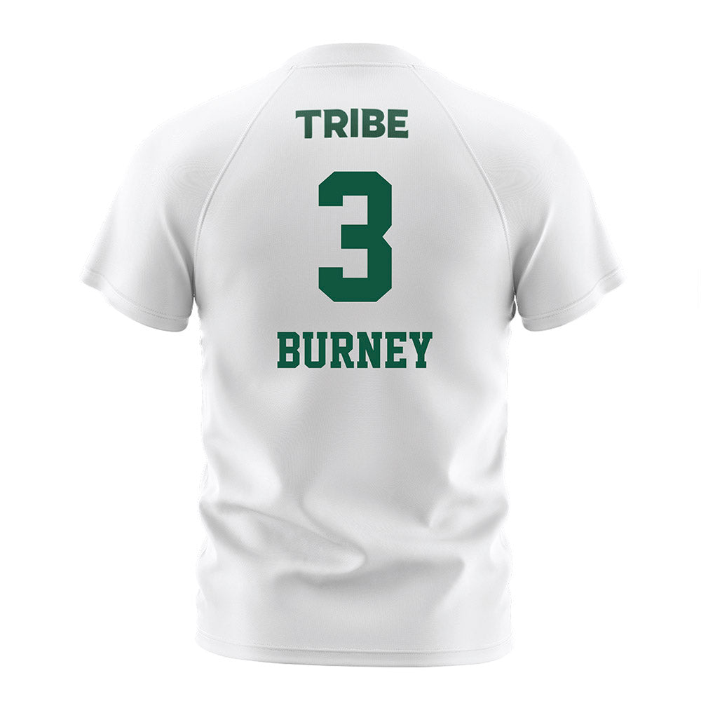 William & Mary - NCAA Men's Soccer : Damen Burney - White Soccer Jersey-1