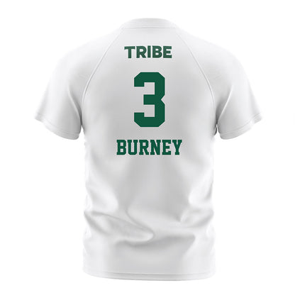 William & Mary - NCAA Men's Soccer : Damen Burney - White Soccer Jersey-1