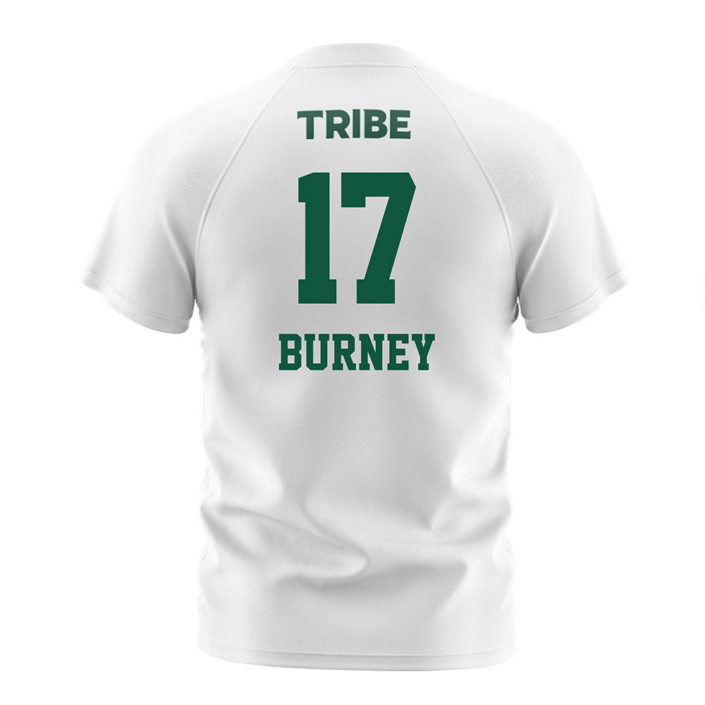 William & Mary - NCAA Men's Soccer : Damen Burney - White Soccer Jersey-1