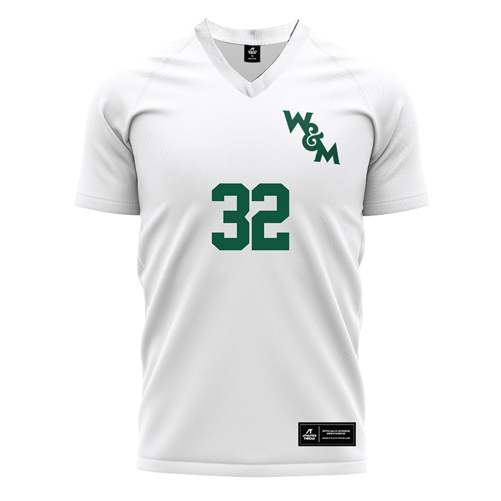William & Mary - NCAA Men's Soccer : Chandler Bing - White Soccer Jersey-0