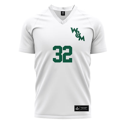 William & Mary - NCAA Men's Soccer : Chandler Bing - White Soccer Jersey-0