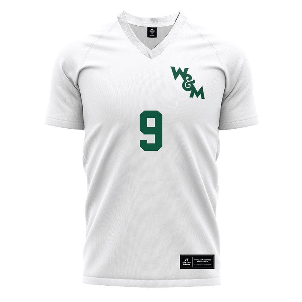 William & Mary - NCAA Men's Soccer : Brogan Hardy - White Soccer Jersey-0