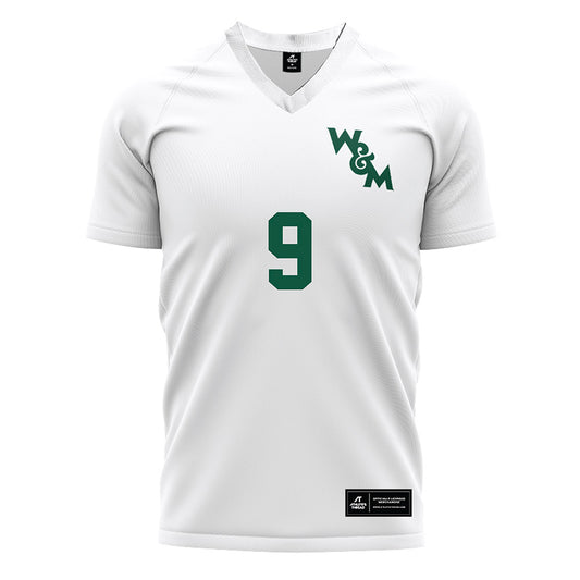 William & Mary - NCAA Men's Soccer : Brogan Hardy - White Soccer Jersey-0