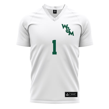 William & Mary - NCAA Men's Soccer : Diego Garciarena - White Soccer Jersey-0