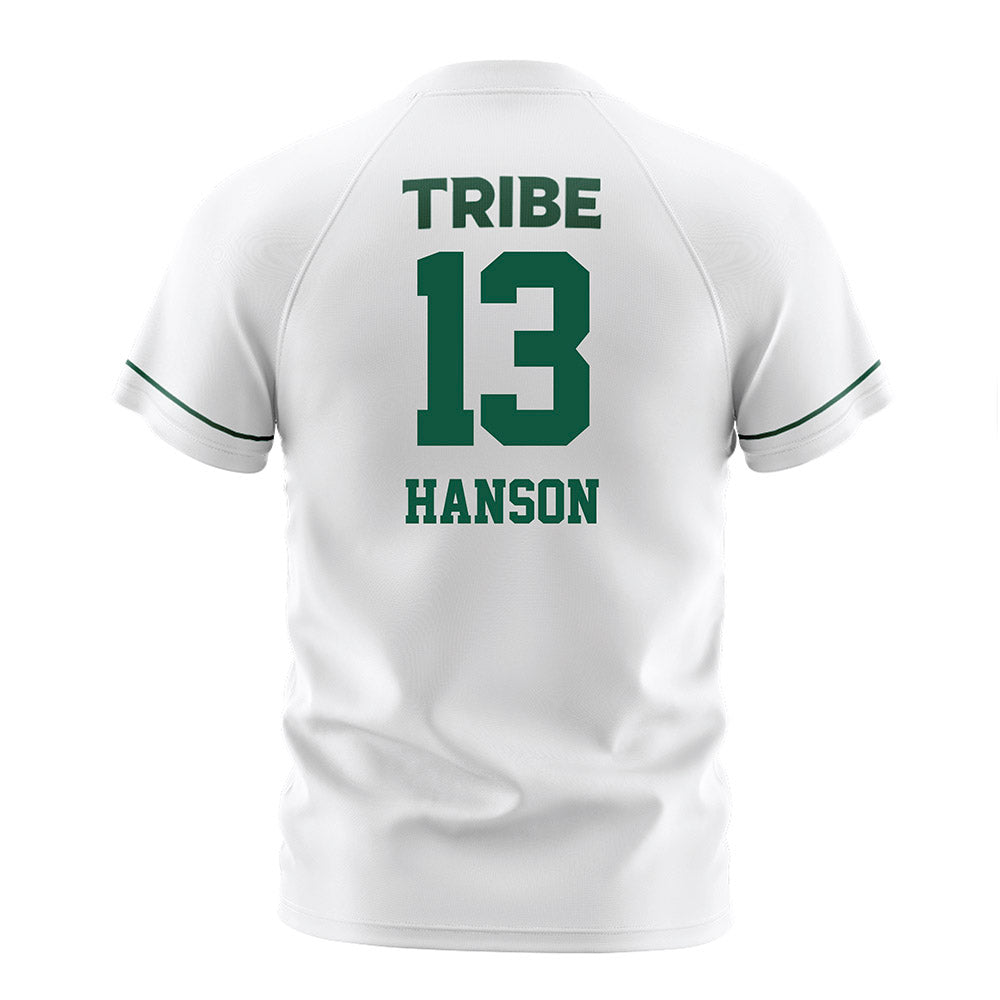 William & Mary - NCAA Women's Soccer : Ava Hanson - White Soccer Jersey-1