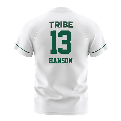 William & Mary - NCAA Women's Soccer : Ava Hanson - White Soccer Jersey-1